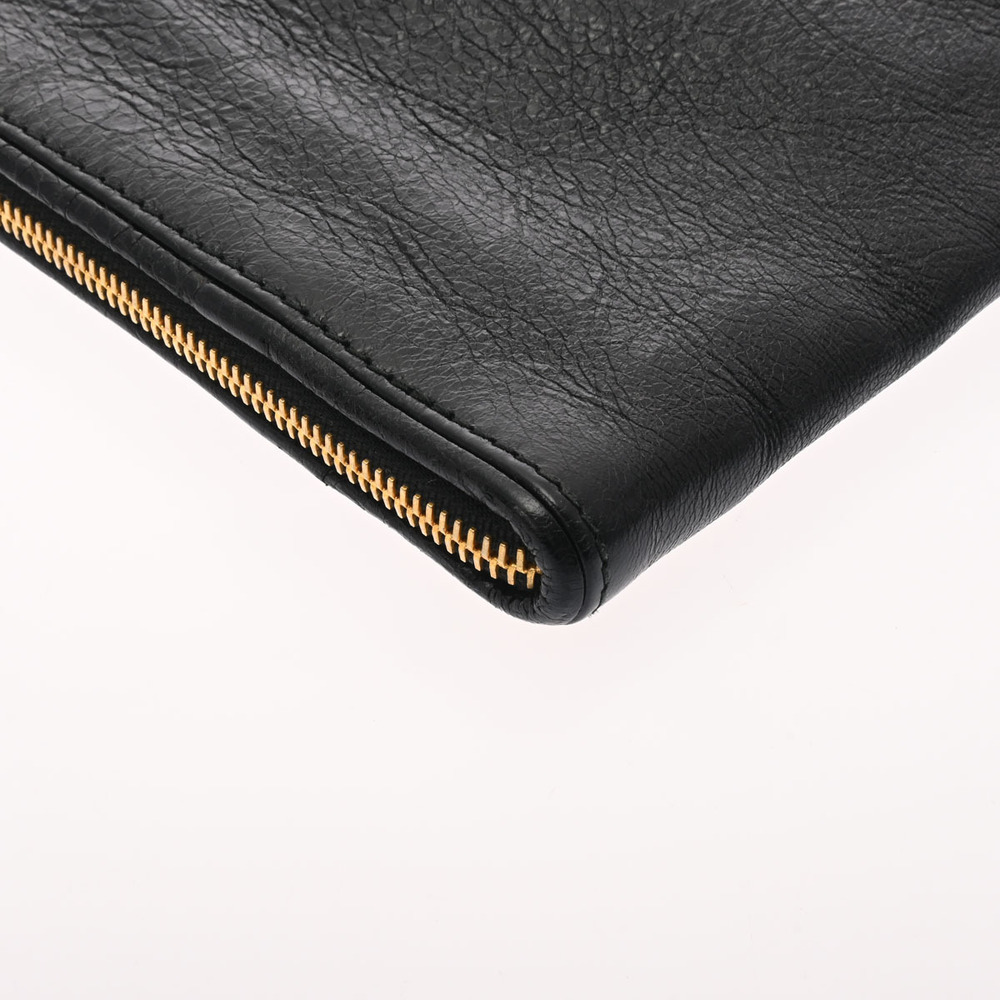 BALENCIAGA Calfskin Clutch Bag Black - Picture 6 of 11
